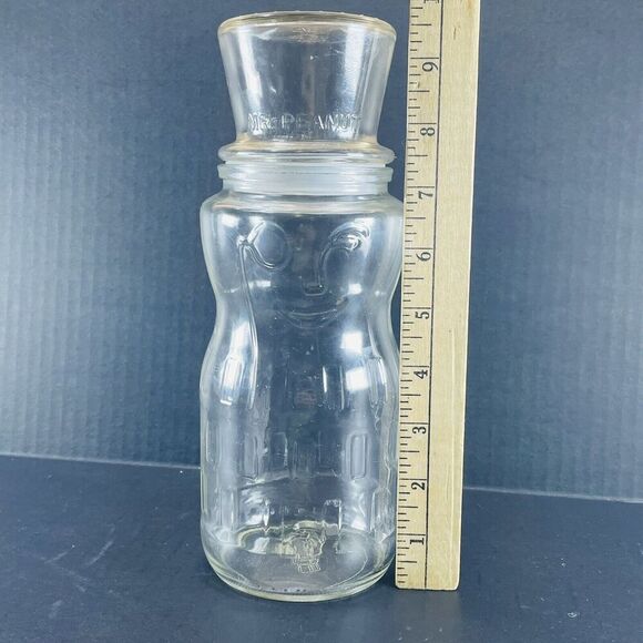 Mr Peanut Glass Jar Planters Peanuts 75th Birthday Anniversary Vintage With Lid - Picture 11 of 11